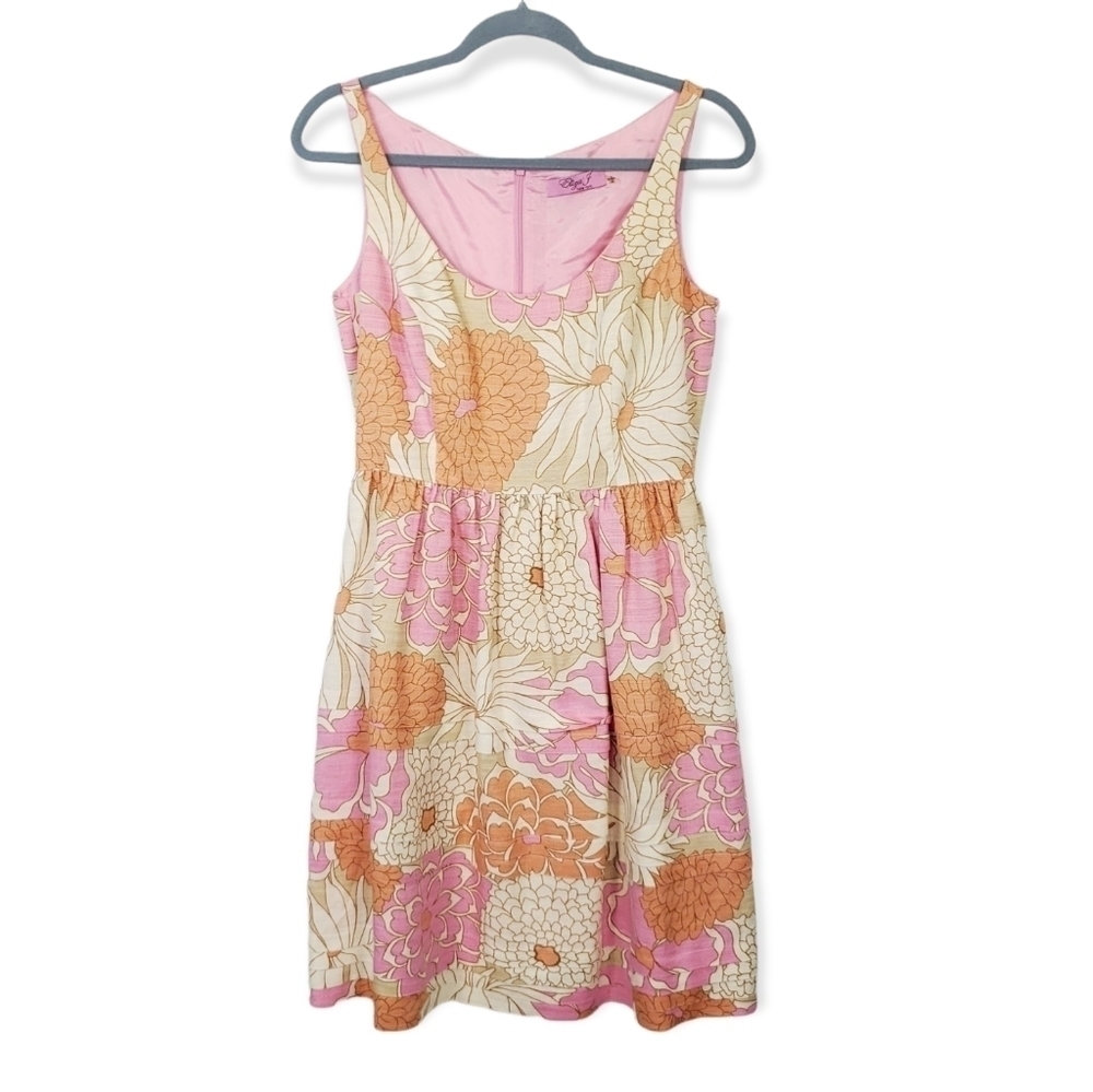 Eliza J retro floral Print Feminine fit and flare dress size 6 Excellent Condi - Picture 2 of 9